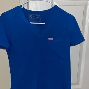figs royal blue scrub top size XXS